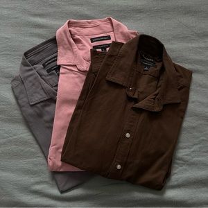 Banana Republic Untucked Dress Shirts 3-Pack